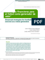 Estrategias Financieras para El Futbol Como Genera