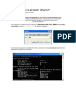 Cómo obtener la dirección Ethernet