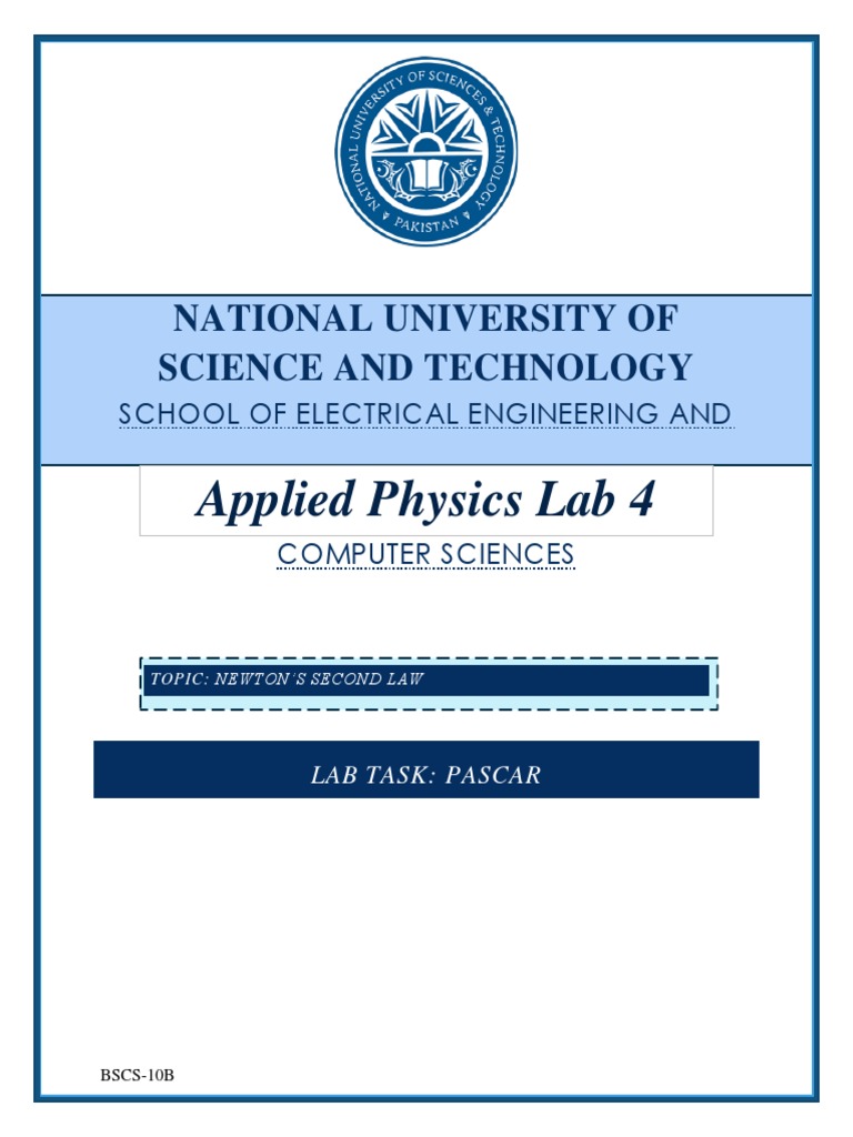 Applied Physics Lab 4: National University of Science and Technology ...