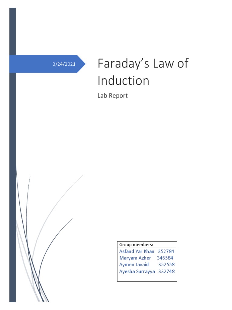 Faraday's Law of Induction Lab Report PDF