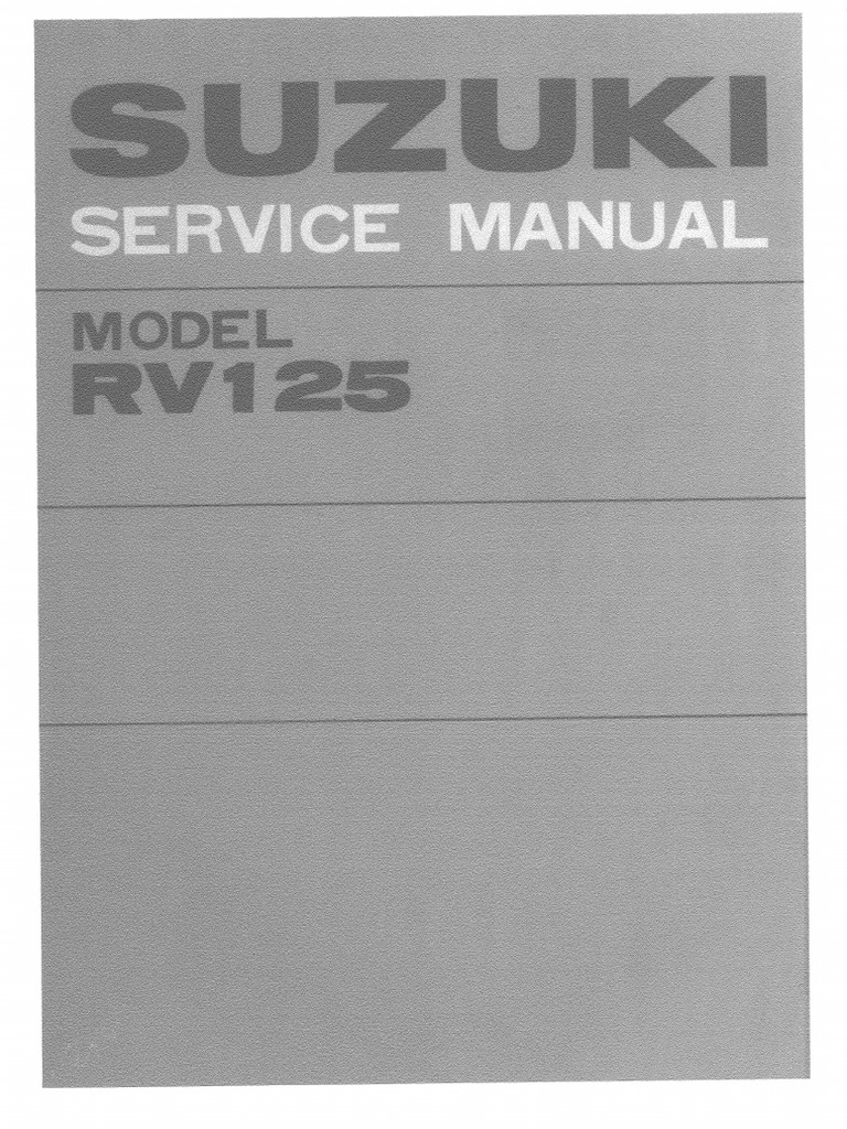 Suzuki RV 125 Service Manual PDF