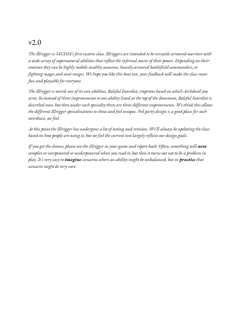 Illrigger 2.0 | PDF