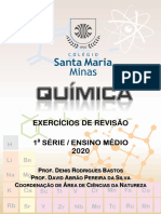 EXERCÍCIOS DE REVISÃO DE QUÍMICA 1. SÉRIE EM 2020 Creator