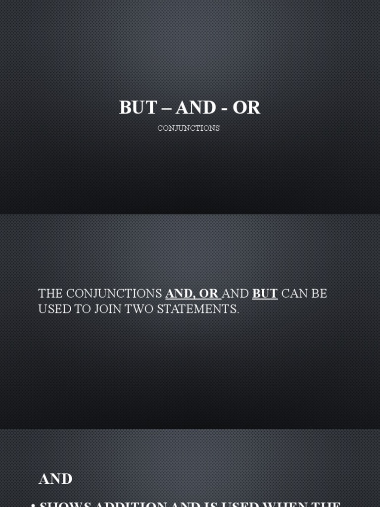 But - and - or | PDF