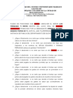 Pliego de Posiciones Juicio Oral de Alimentos 2