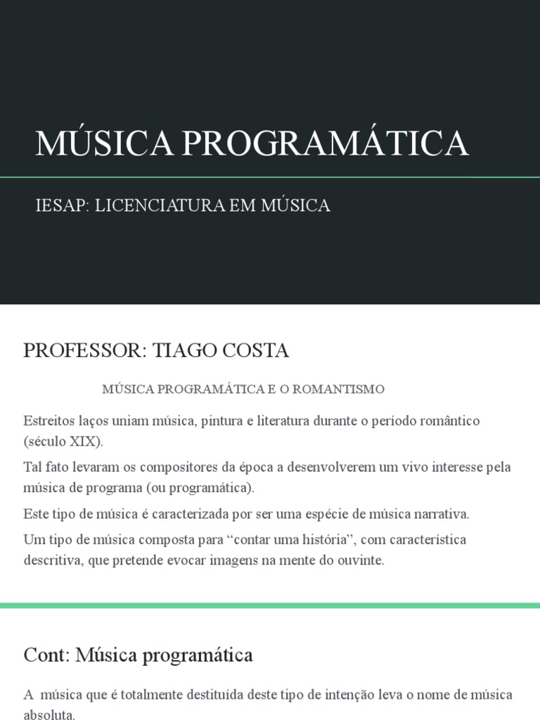 Música Programática no Romantismo | PDF | Sinfonia | Orquestras