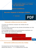 ESTADÍSTICA APLICADA PARA LA TOMA DE DECISIONES Semana 7 CONFERENCIA