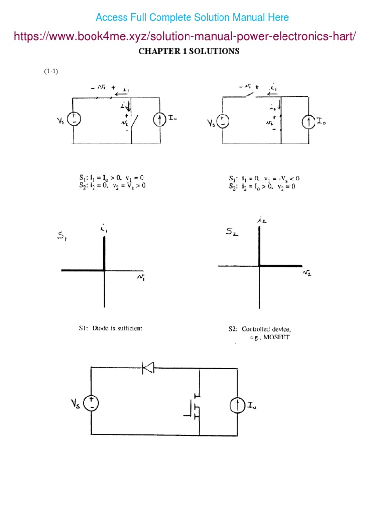 Solution Manual Power Electronics Daniel Hart 5 PDF Free PDF