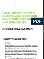 Relationships With Australian Outdoor Environments As Influenced by