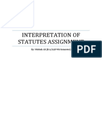 Interpretation of Statutes Assignment Case Analysis