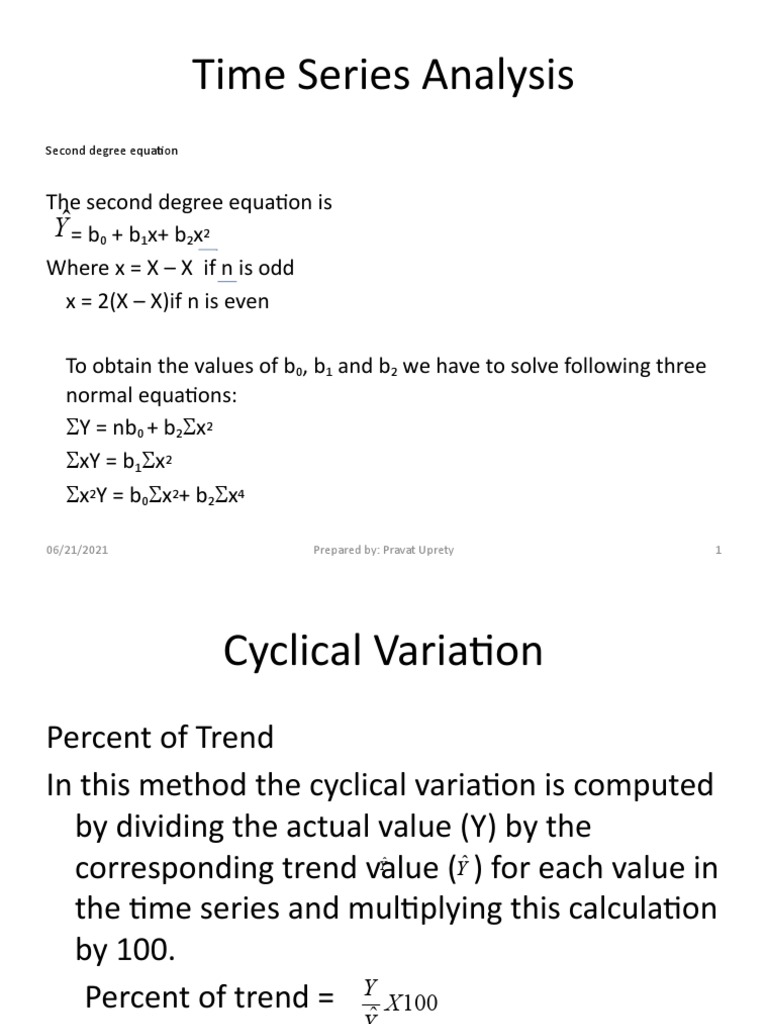 Time Series Analysis Techniques Explained | PDF | Finance & Money ...