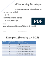 Exponential Smoothing Technique