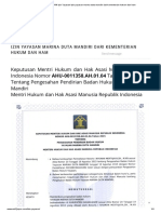 WTC 2 JAPAN Izin Yayasan Marina Duta Mandiri Dari Kementerian Hukum Dan Ham