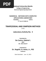 De CASTR Trapezoidal Simpsons Method