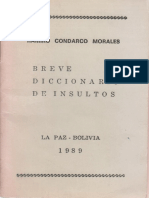 Ramiro Condarco Morales - Breve Diccionario de Insultos