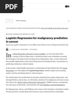 Logistic Regression For Malignancy Prediction in Cancer - by Luca Zammataro - Towards Data Science