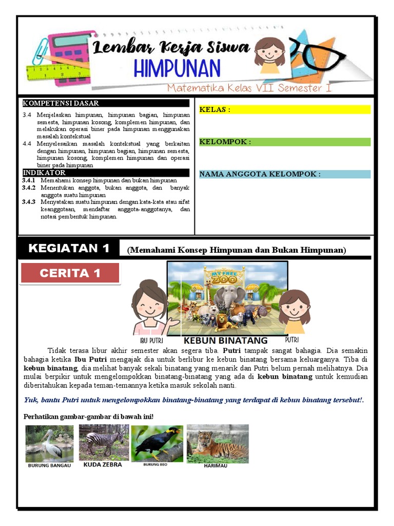 Mengelompokkan Himpunan Kelas 7 | PDF