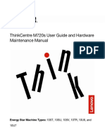 Thinkcentre M720S User Guide and Hardware Maintenance Manual