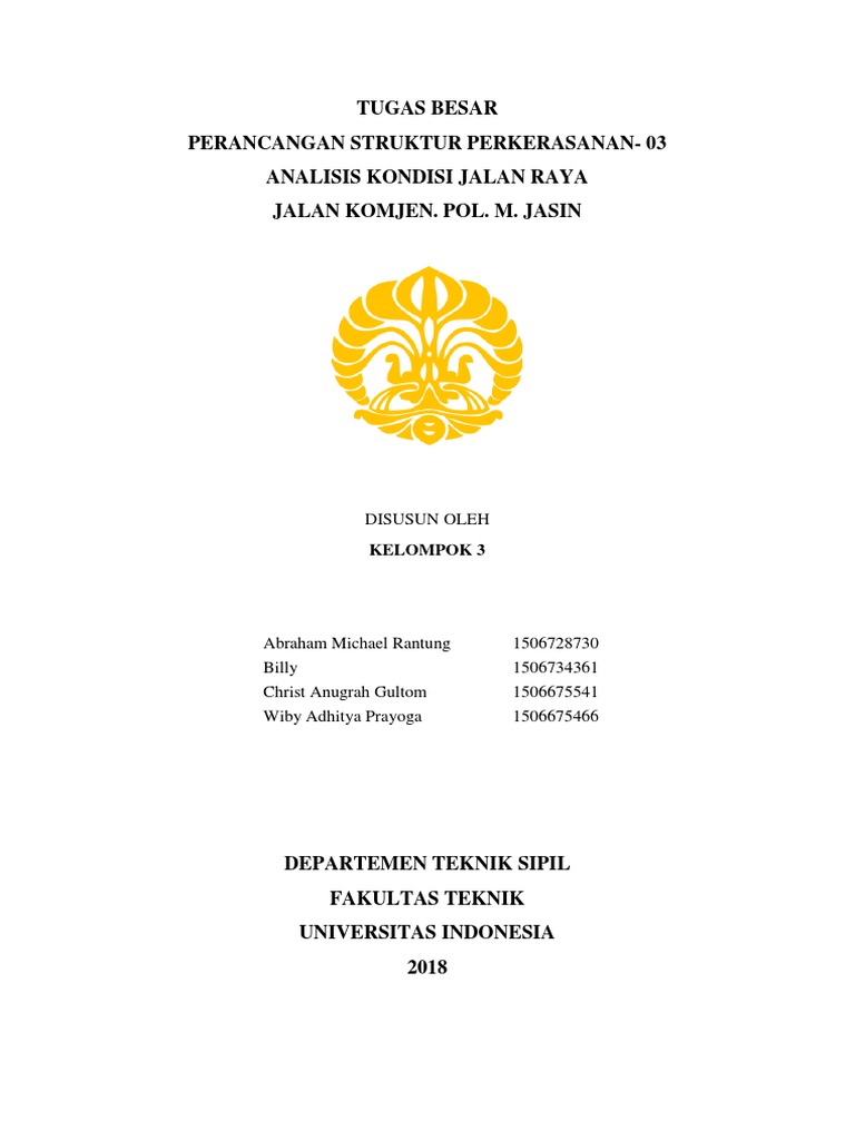 Tugas Besar Analisa Jalan Raya Pdf