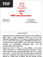 Notes On 8085 Microprocessor: Submitted To: Submitted by