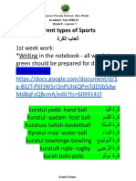 Grade 5 - Different Types Sports - April 2021 - Lesson 1