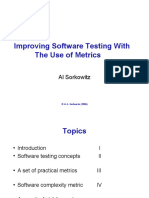 Improving Software Testing With The Use of Metrics: Al Sorkowitz
