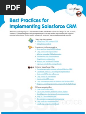 Best practices for implementing Salesforce.com