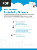 Best practices for Marketing Managers