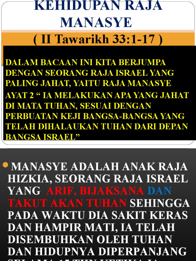 Kekidupan Raja Manasye | PDF