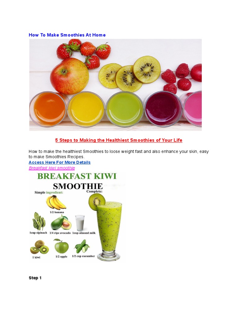 Spinach Smoothie Calorie Guide | PDF | Cooking, Food & Wine