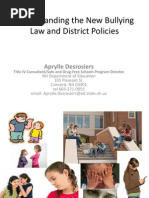 Understanding NH Bullying Law and District Policies 2011