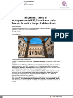 Università di Urbino: tasso di occupazione dell'85% a cinque anni dalla laurea - Centropagina.it, 19 giugno 2021