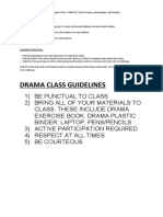 Drama guidelines - Mime vocabulary