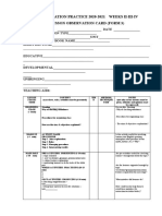 Qualification Practice 2020-2021 Weeks Ii-Iii-Iv Lesson Observation Card (Form 3)