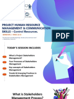 Project Human Resource Management & Communication SKILLS - Control Resources