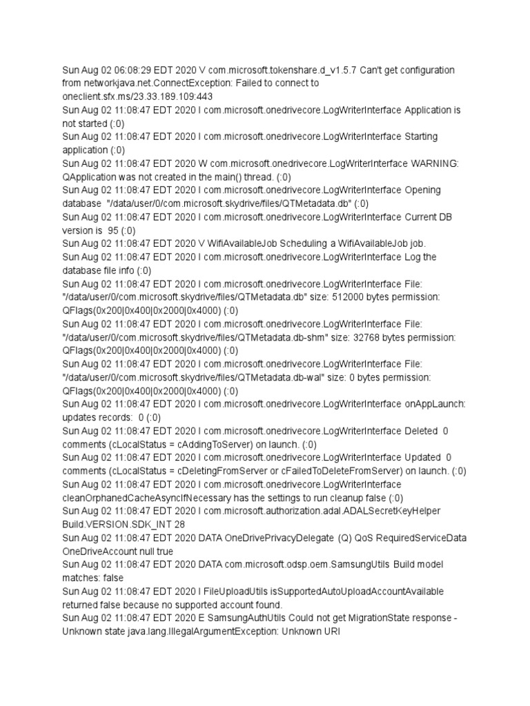 OneDrive Debug Log Analysis | PDF | Table (Database) | Boolean Data Type