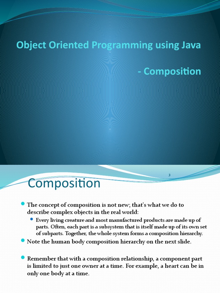 Object Oriented Programming Using Java - Composition | PDF | Class ...