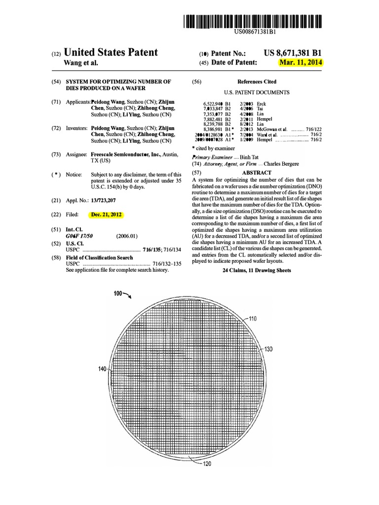 Die Optimization System Patent | PDF | Semiconductor Device Fabrication ...
