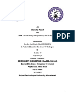 An Internship Report On Title:: "Manufacturing of Acrylonitrile (CH2CHCN) "