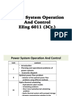 Power System Operation and Control Eeng 6011 (3Cr.)