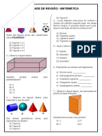 Atividade Sólidos Geométricos - 4 Ano