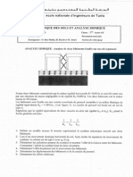 Examen Dynamique Des Sols Et Analyse Sismique 2 2011 - 2012