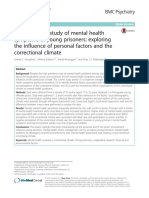 A Longitudinal Study of Mental Health Symptoms in Young Prisoners: Exploring The Influence of Personal Factors and The Correctional Climate