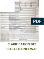 Only War - Clarification Des Regles V2