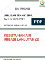 Kebutuhan Air Irigasi Lanjutan - P4