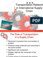 Transportation Network in International Supply Chain: Pr. Lamia HAMMADI