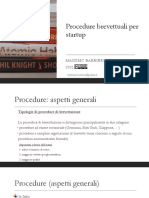 Strategie Brevettuali Per Startup