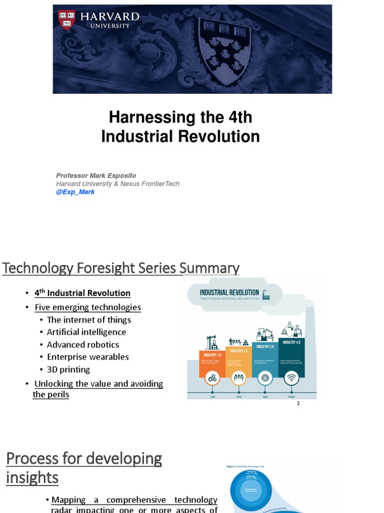 Harnessing The 4th Industrial Revolution: Professor Mark Esposito | PDF ...