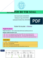 Analisis Butir Soal - Kiki Dyah, Yoggi, Qatrunnada