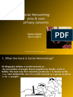 Social Networking: Pros & Cons Privacy Concerns: Samra Salam 03/11/2011
